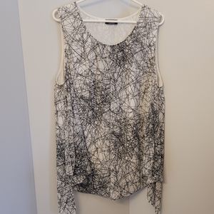 Flowy Black and White Tank Top